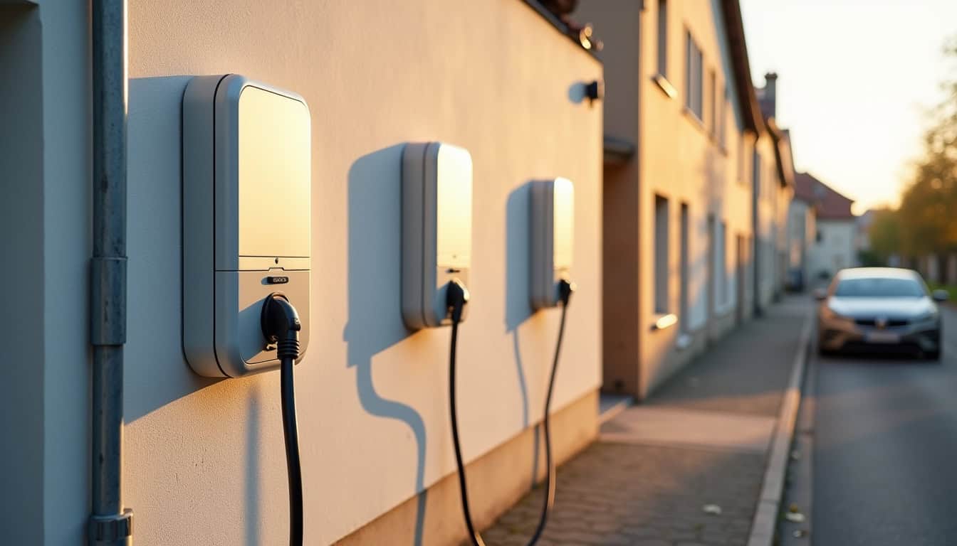 Comparaison visuelle des différents types de bornes de recharge pour véhicules électriques