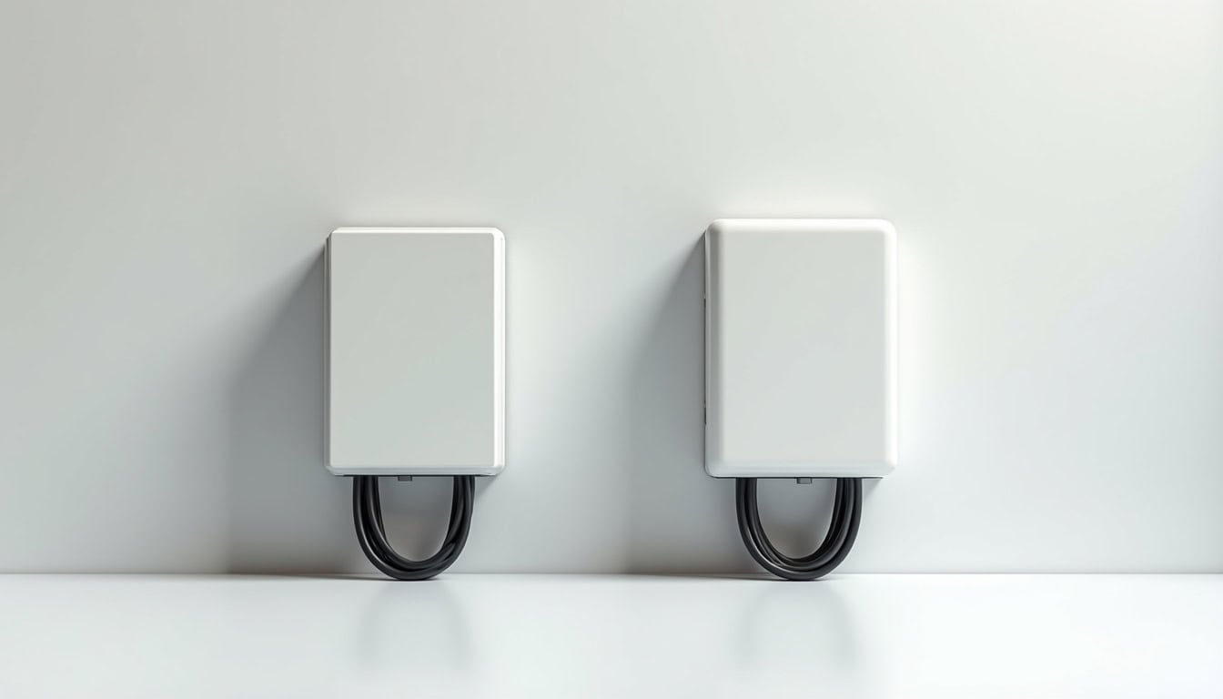 Comparaison visuelle des différents types de bornes de recharge pour véhicules électriques