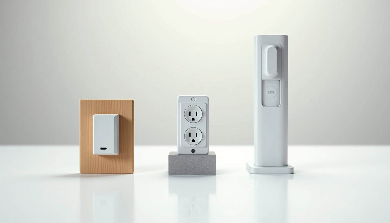 Comparaison visuelle des différents types de bornes de recharge: wallbox, prise renforcée, borne rapide