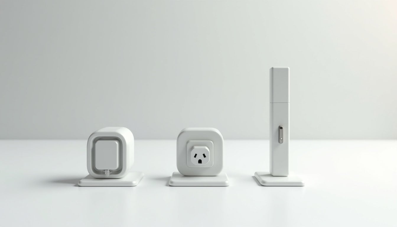 Comparaison visuelle des différents types de bornes de recharge: wallbox, prise renforcée et borne publique