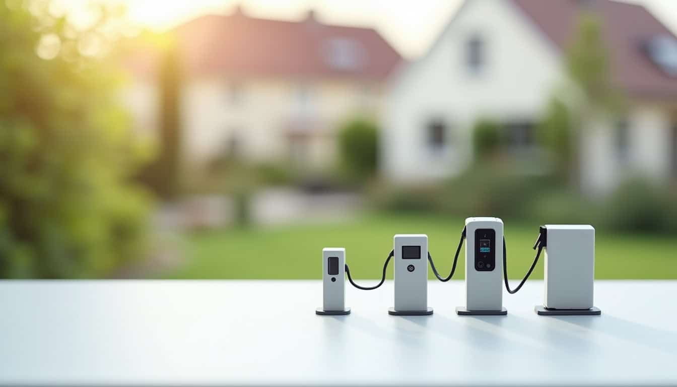Comparaison visuelle des différents types de bornes électriques pour installation à Précigné