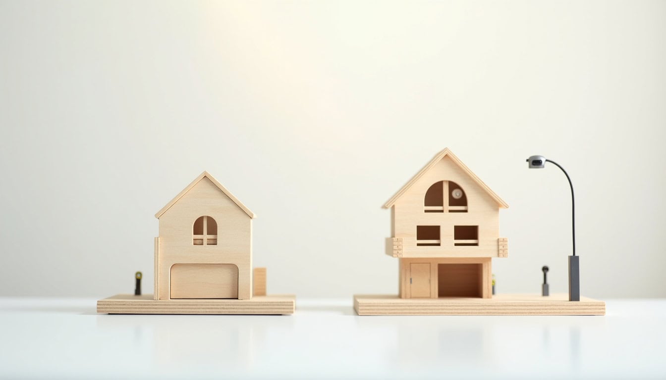 Comparaison visuelle entre installation en maison individuelle et en copropriété à Saint-Rémy