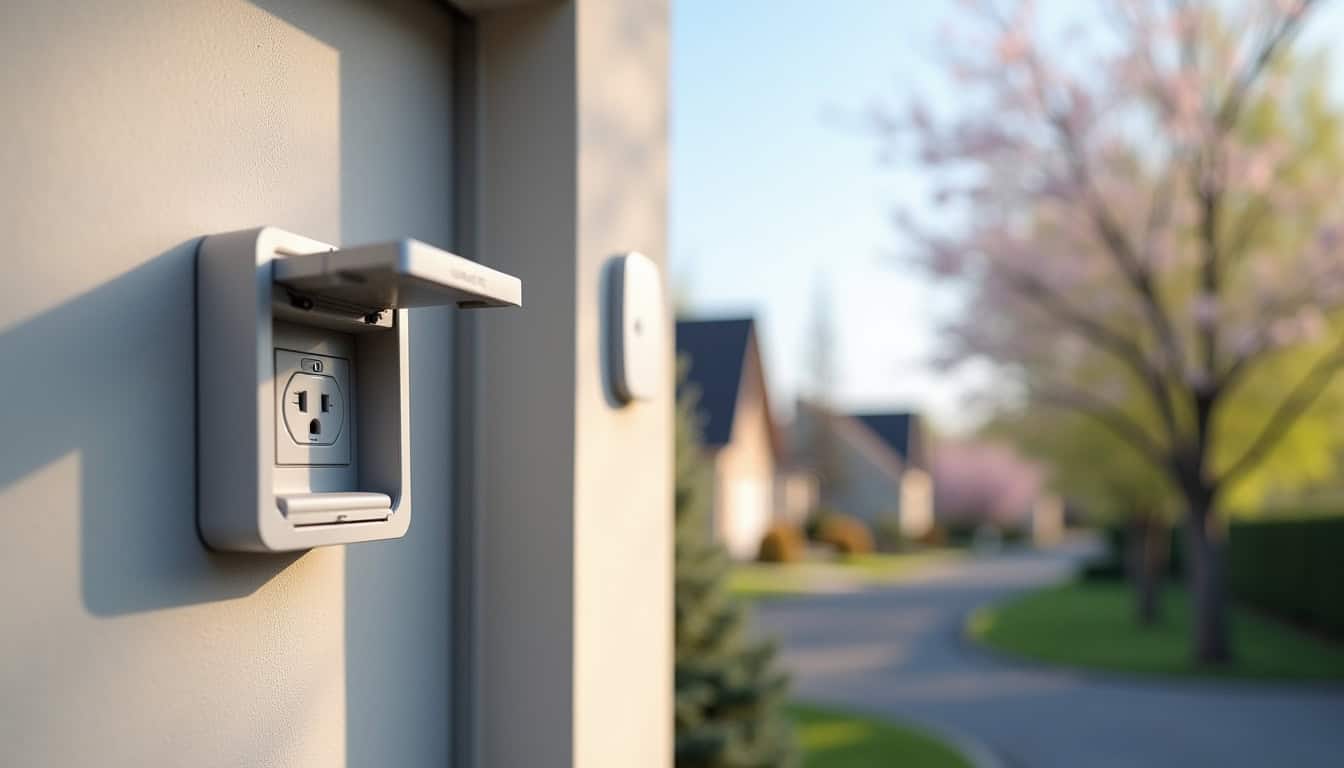 Comparaison visuelle entre une prise renforcée et une wallbox pour véhicule électrique