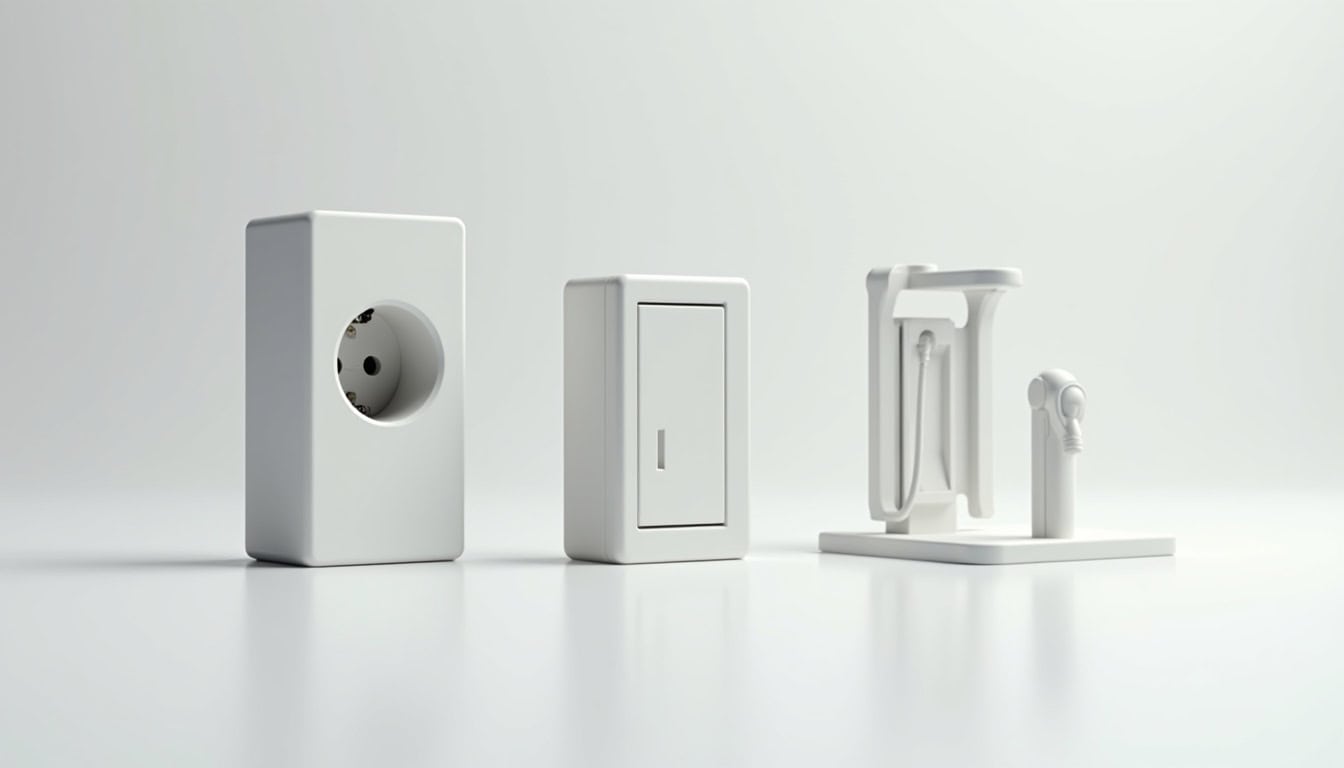 Comparaison visuelle entre une prise renforcée, une wallbox et une borne publique à Élancourt