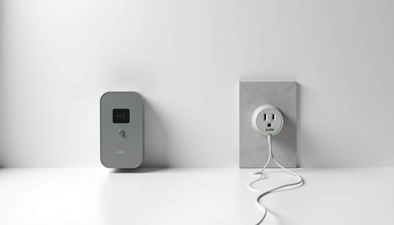 Comparaison visuelle entre une wallbox, une prise renforcée Green