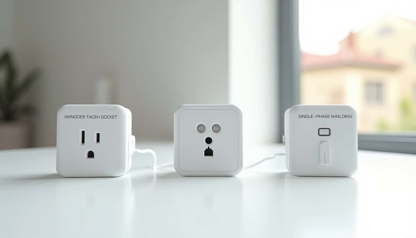 Comparatif des différents types de bornes de recharge électrique disponibles à Souprosse: prise renforcée, wallbox monophasée et triphasée