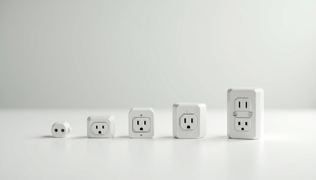 Comparatif des différents types de bornes électriques: prise renforcée, wallbox monophasée et triphasée