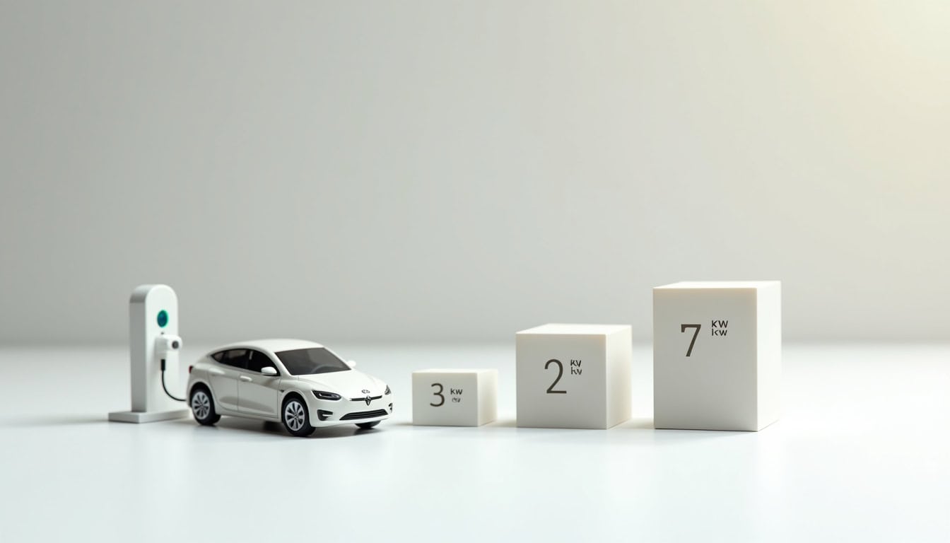 Comparatif entre différentes puissances de bornes de recharge pour véhicules électriques