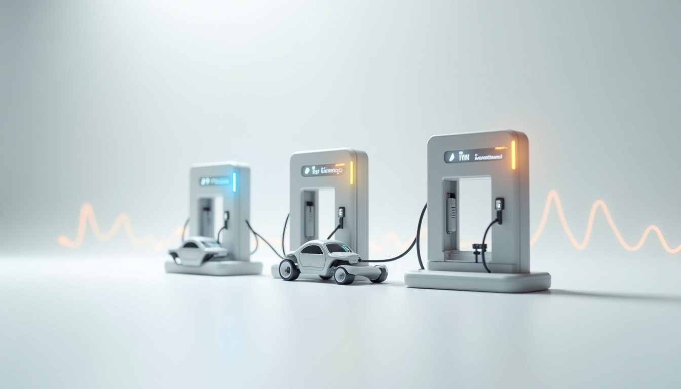 Comparatif visuel des différentes puissances de borne de recharge électrique (7,4 kW, 11 kW, 22 kW)