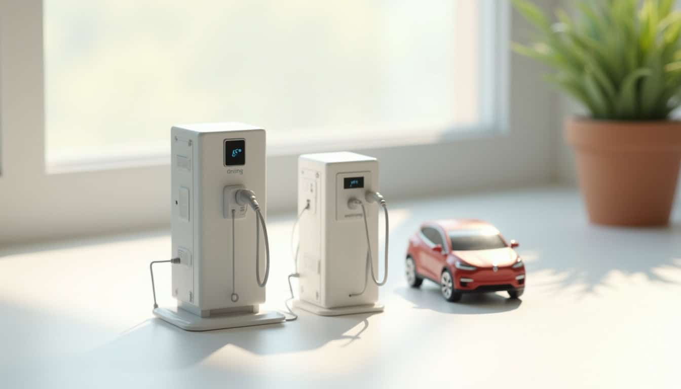 Comparatif visuel des différents types de bornes de recharge électrique disponibles pour installation à domicile