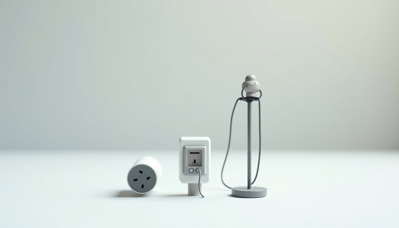 Comparatif visuel des différents types de bornes de recharge électrique: prise renforcée, wallbox murale, borne rapide