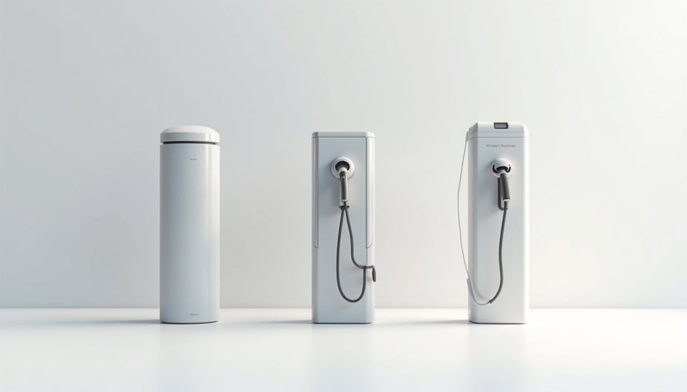 Comparatif visuel des différents types de bornes de recharge pour véhicules électriques à Bousbach