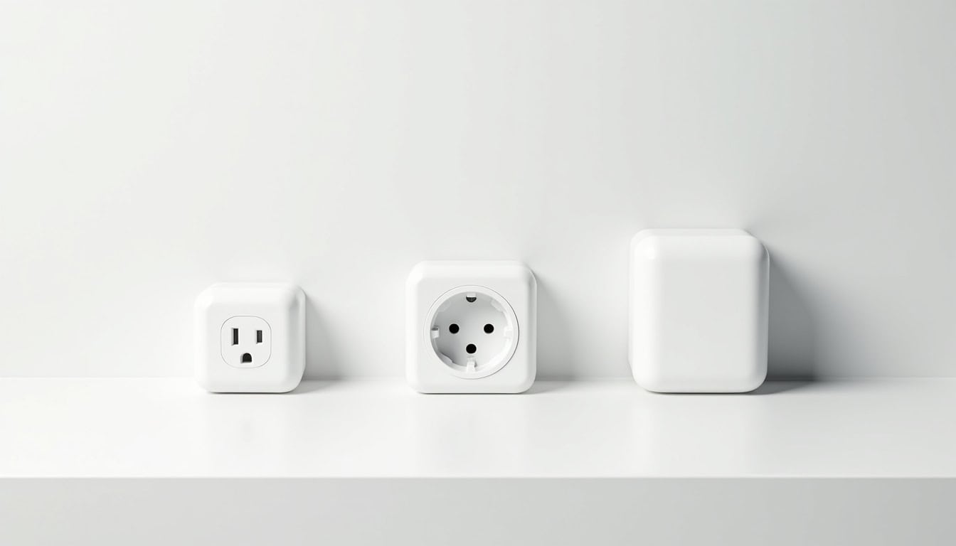 Comparatif visuel des différents types de bornes de recharge: wallbox, prise renforcée et borne rapide