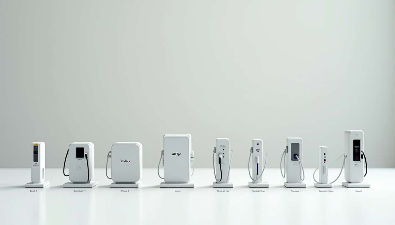 Comparatif visuel des principales marques de bornes de recharge disponibles à Hindisheim