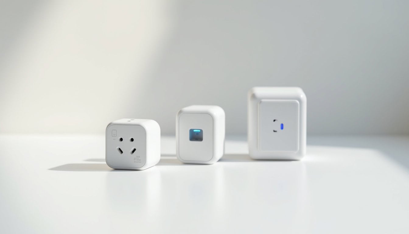 Comparatif visuel entre prise renforcée, wallbox simple et wallbox intelligente