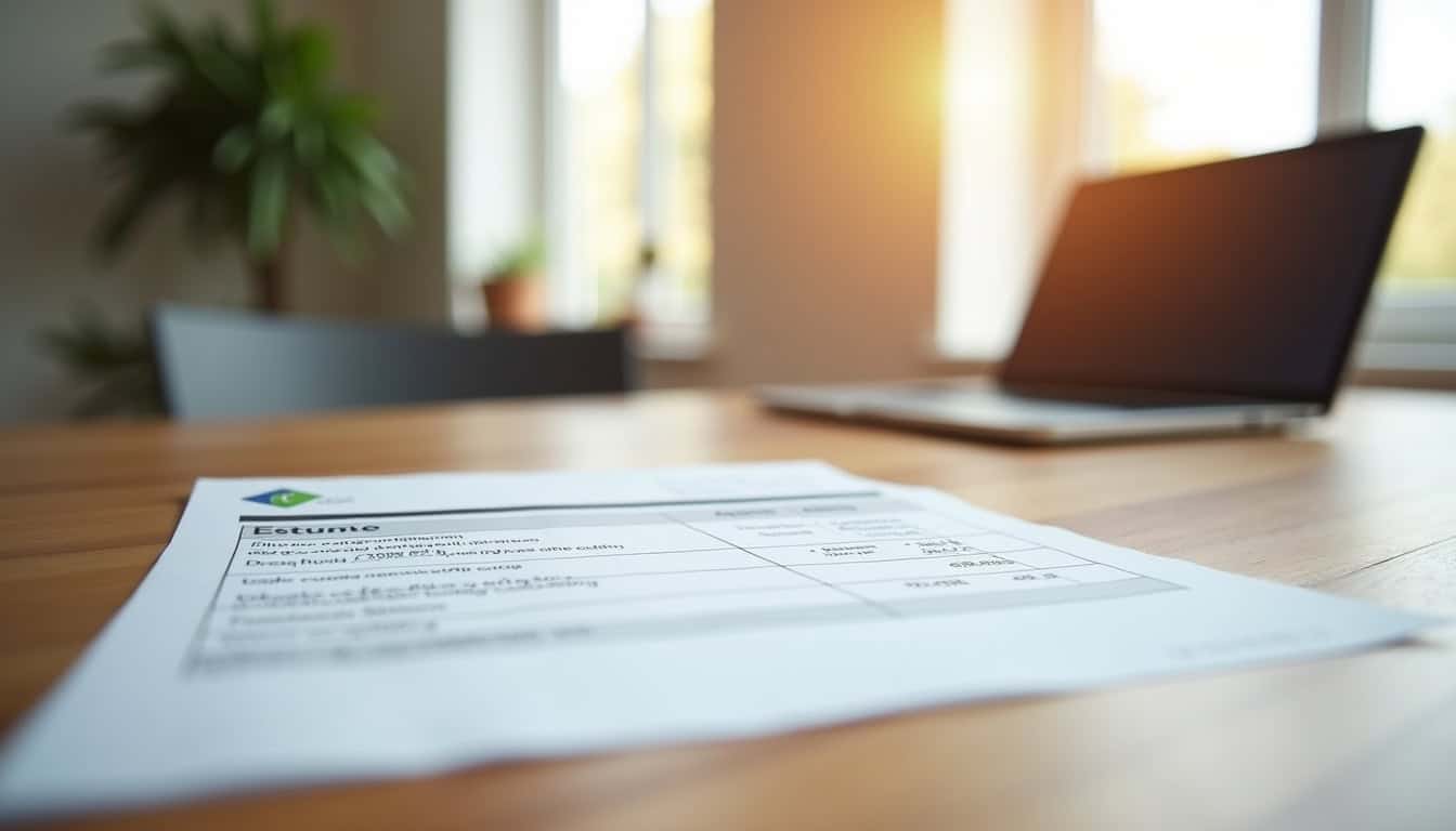 Devis d'installation d'une borne électrique posé sur une table à La Mulatière