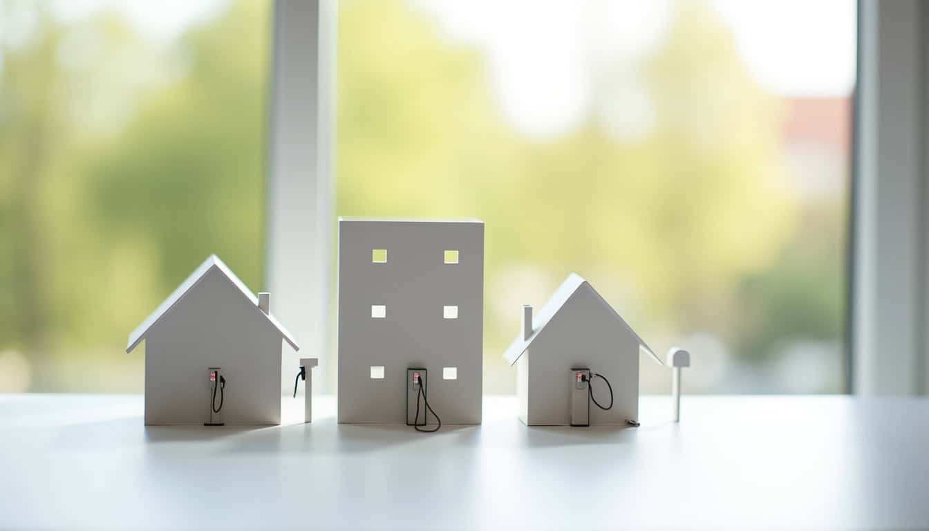 Différentes configurations d'installation de bornes électriques à Saint-Étienne-de-Montluc: maison, copropriété, entreprise