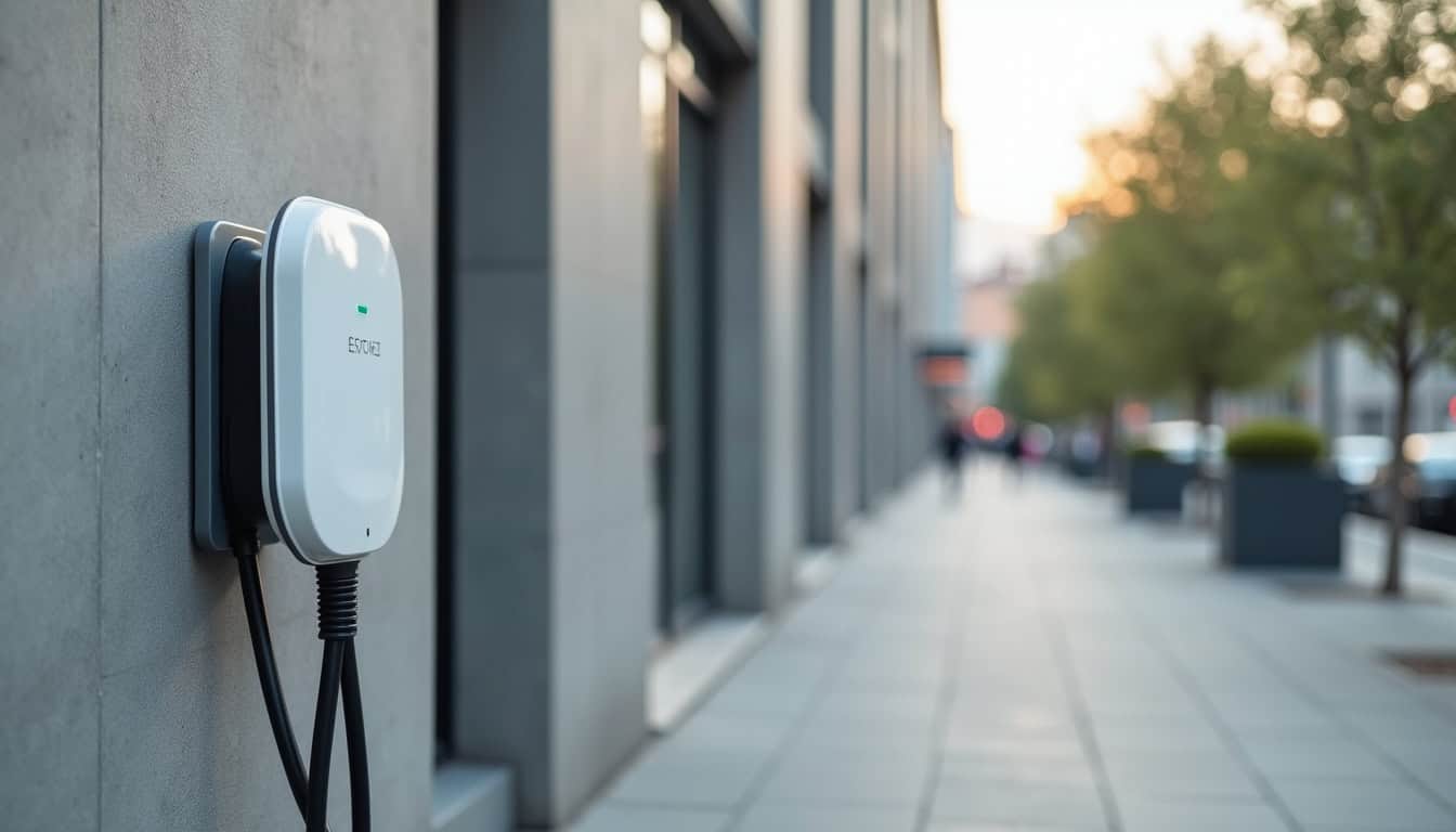 Différents modèles de bornes de recharge électrique installées à Amiens