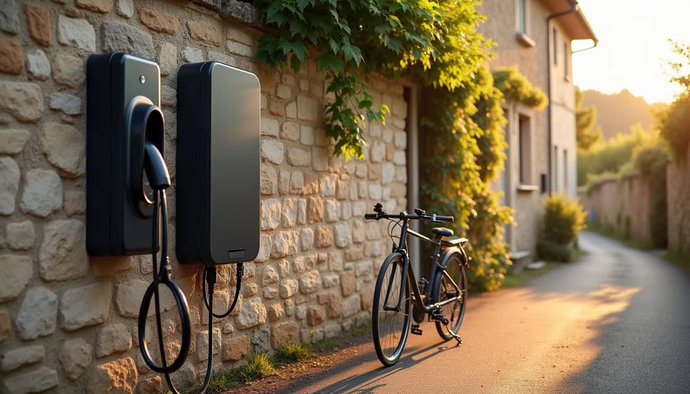 Différents modèles de bornes de recharge électrique installées à Coulon