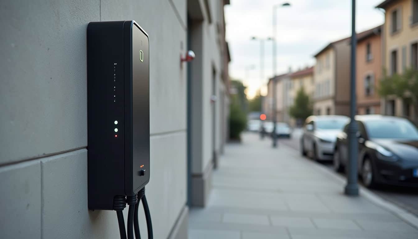 Différents modèles de bornes de recharge électrique installées à Les Ulis