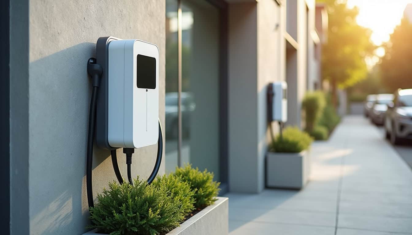 Différents modèles de bornes de recharge électrique installées dans le Val-de-Marne