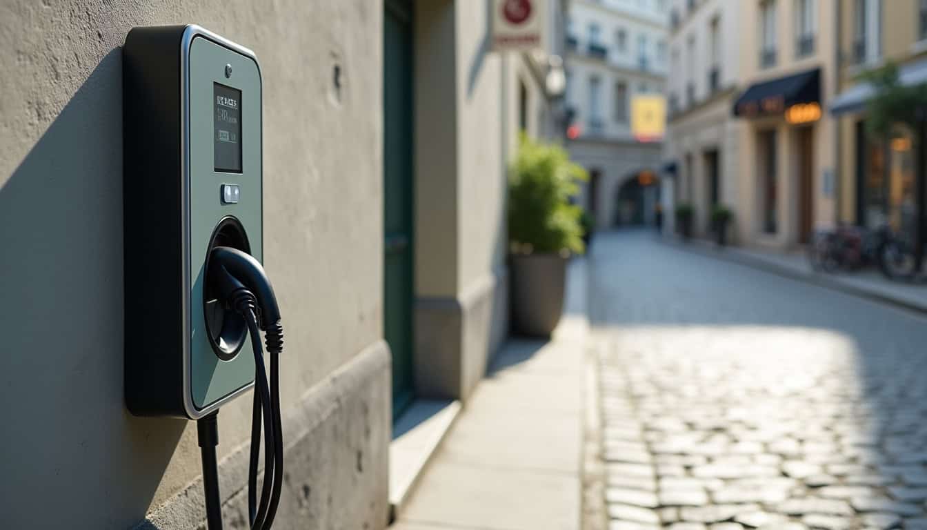 Différents modèles de bornes de recharge électrique installés à Montbrison