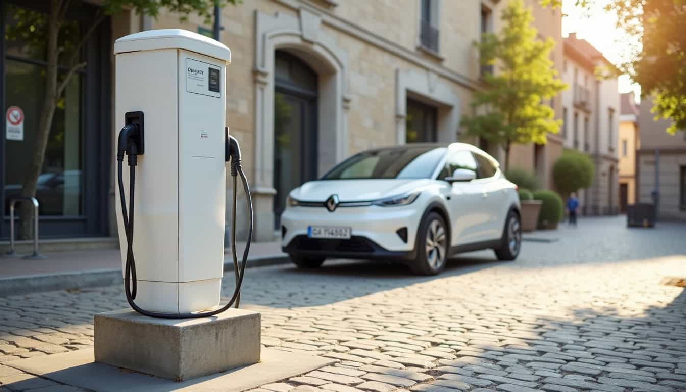 Différents modèles de bornes de recharge électrique installés à Sens