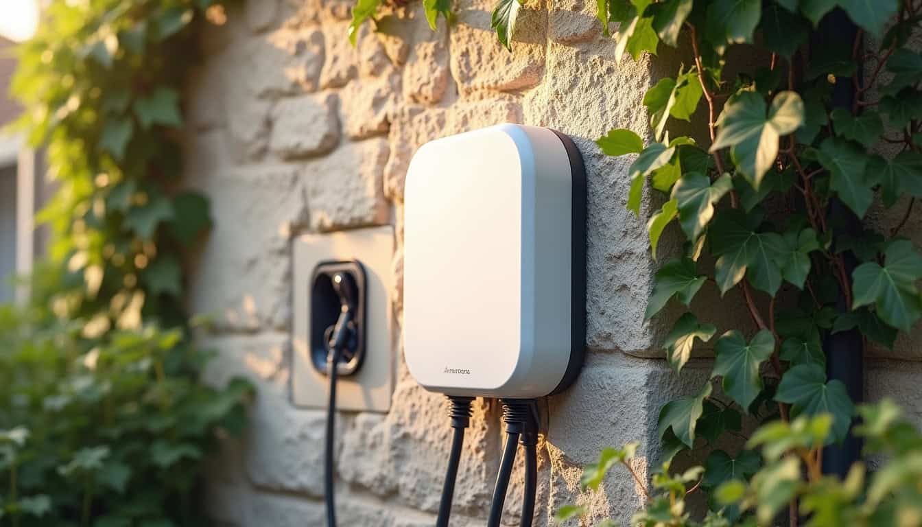 Différents modèles de bornes de recharge murales et prises renforcées installées à Saint-Étienne-de-Chigny