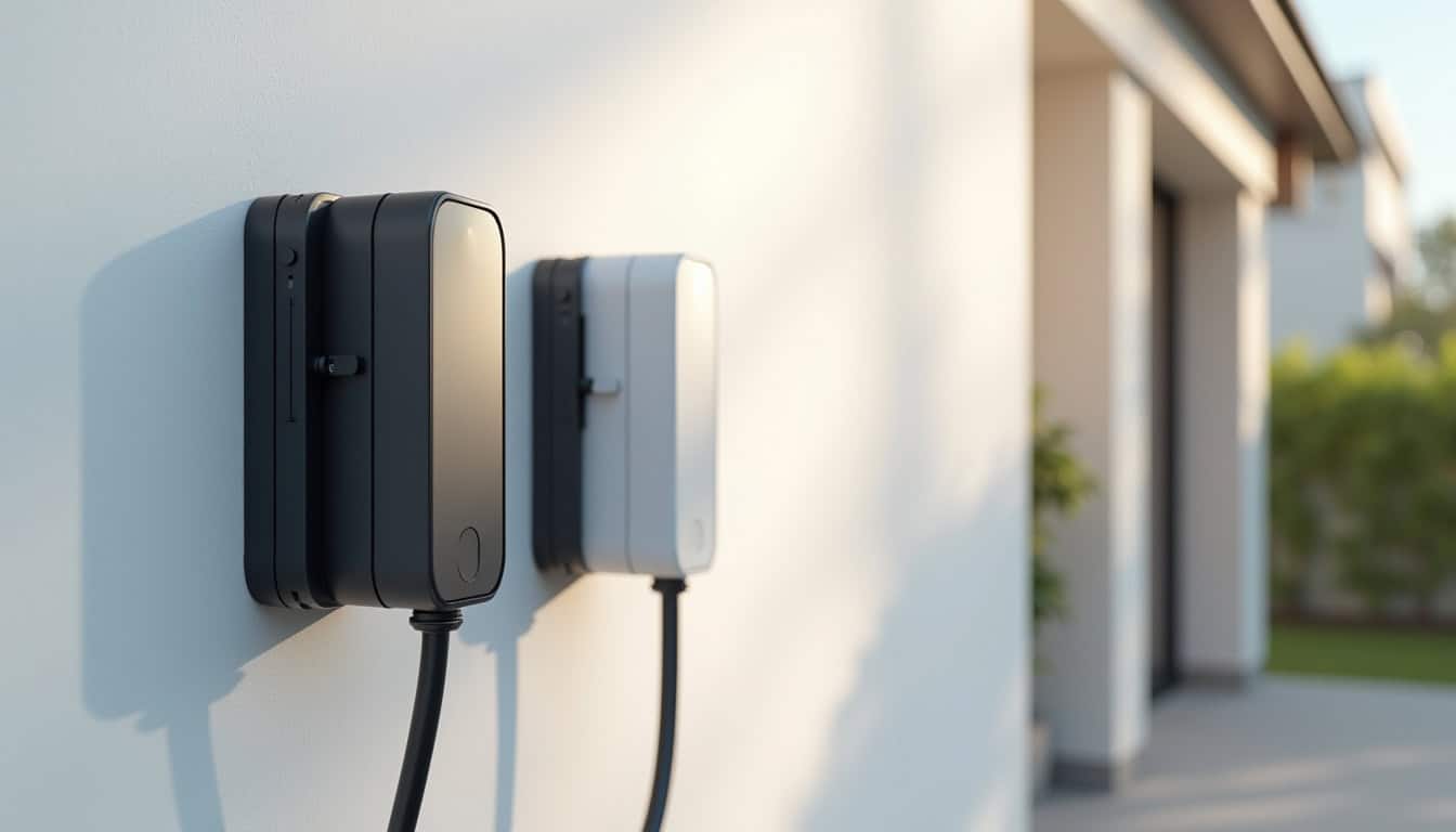 Différents modèles de bornes de recharge murales et prises renforcées pour véhicules électriques