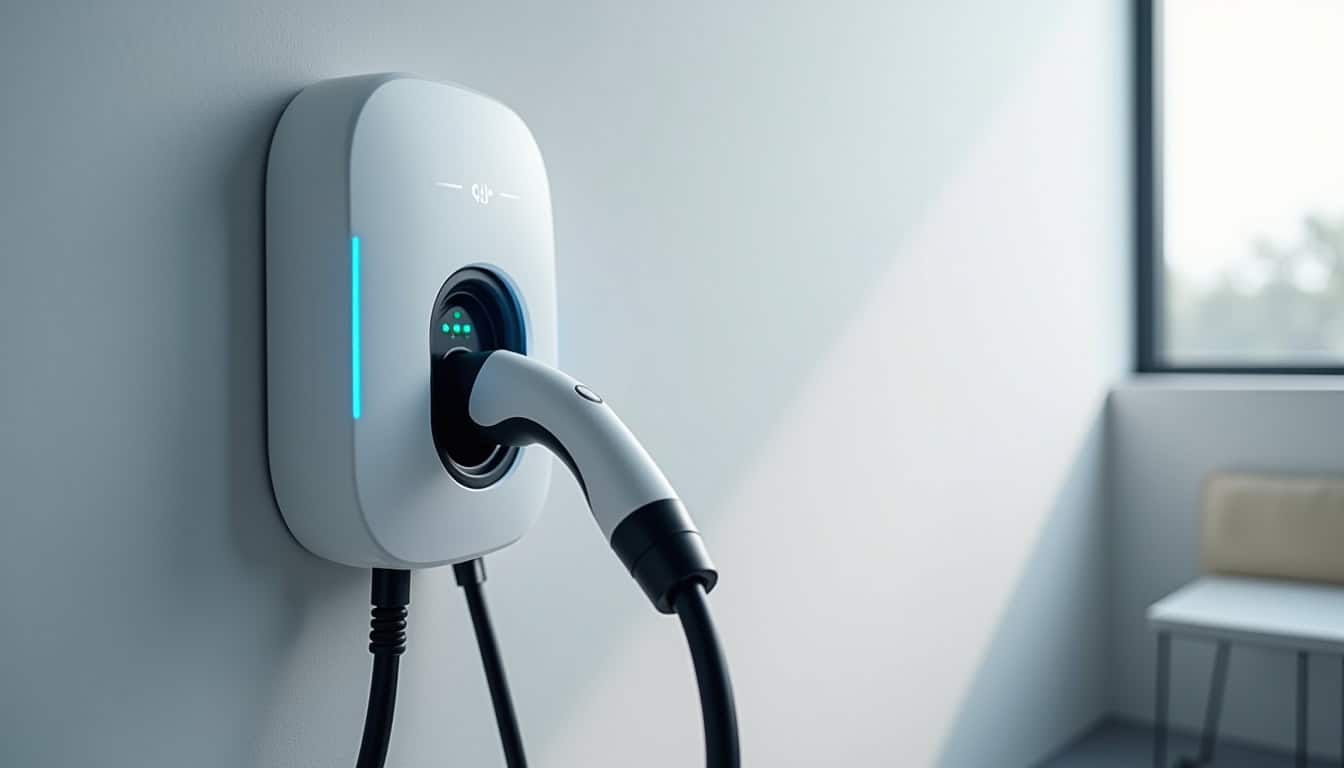 Différents modèles de bornes de recharge murales et prises renforcées