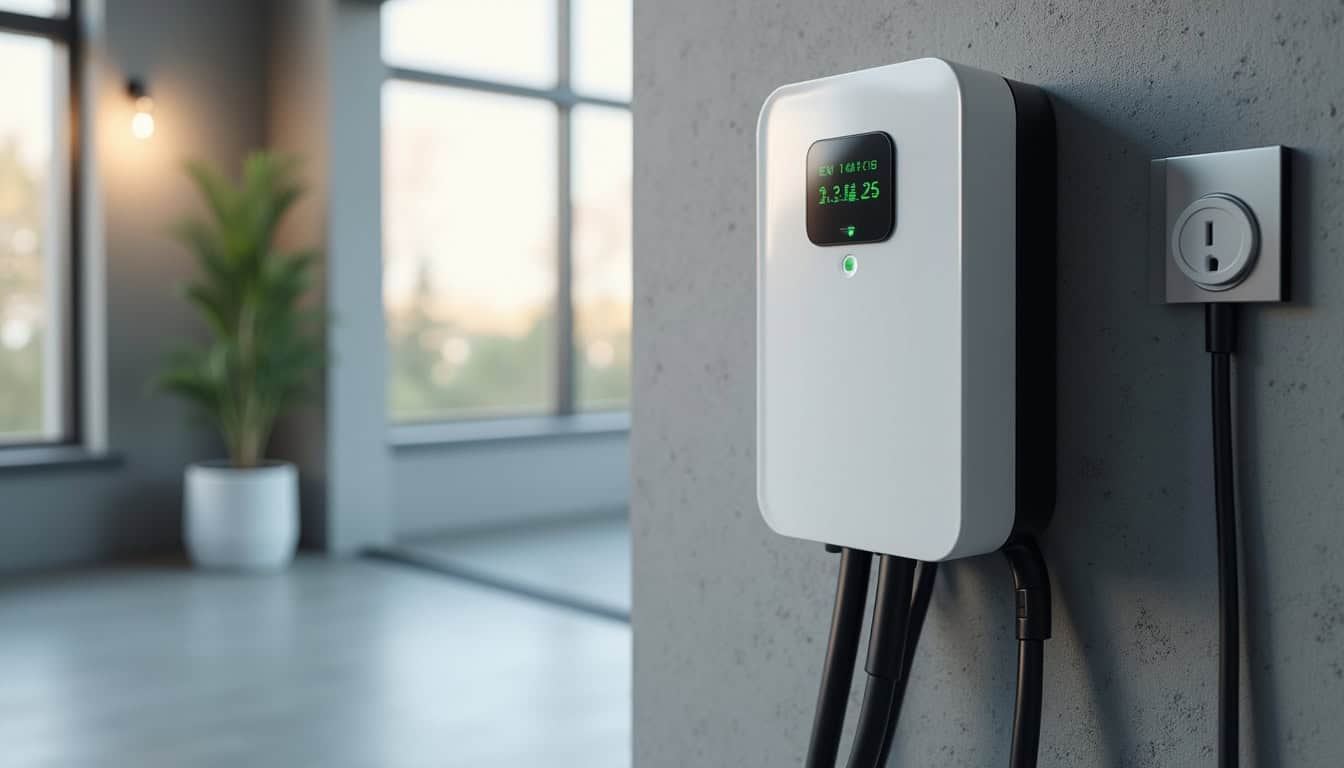 Différents modèles de bornes de recharge murales et prises renforcées