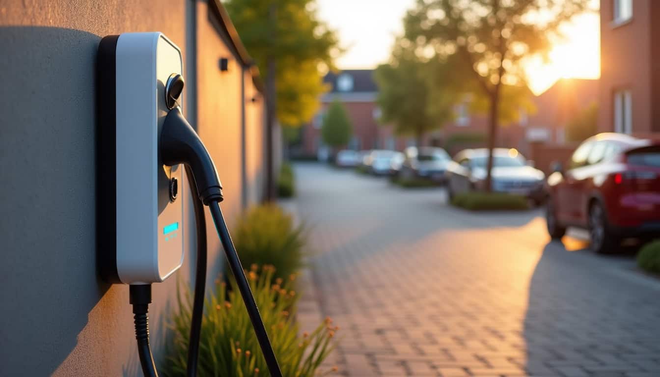 Différents modèles de bornes de recharge pour véhicules électriques installées à Herzeele