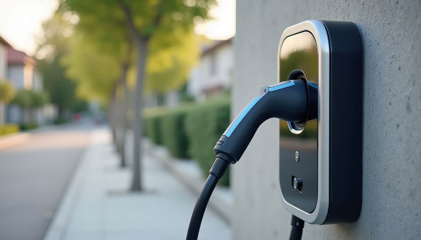 Différents modèles de bornes de recharge pour voitures électriques installées à Colombelles