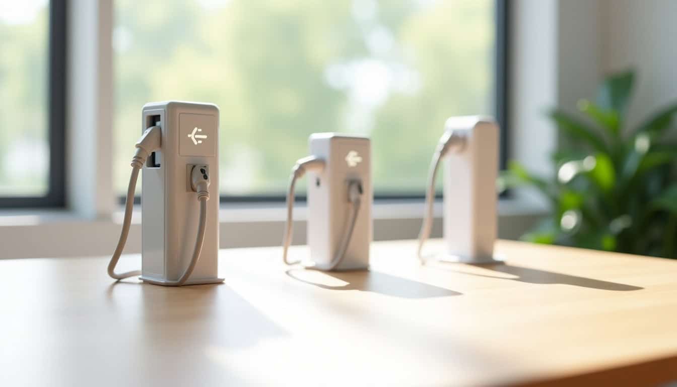 Différents types de bornes de recharge électrique installées à Blavozy