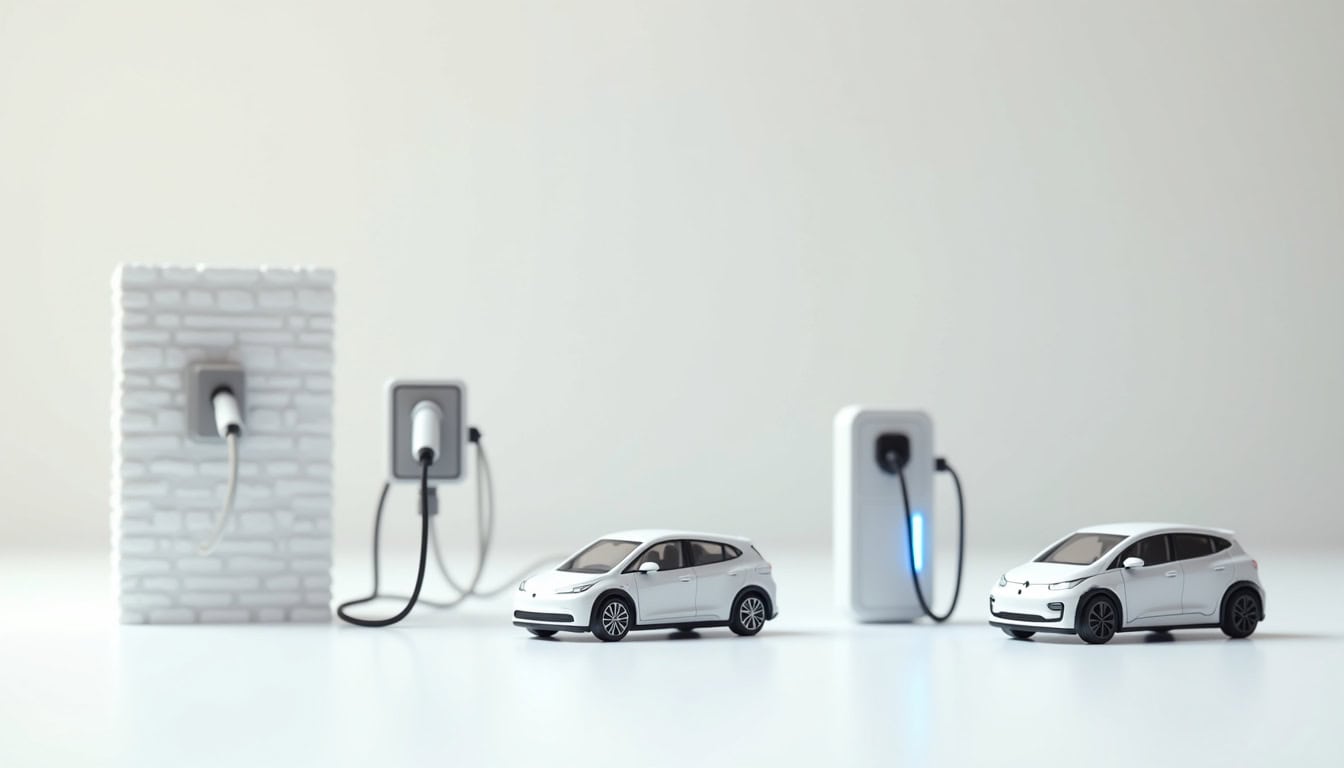 Différents types de bornes de recharge électrique installées à Fréjairolles: wallbox, prise renforcée et borne rapide