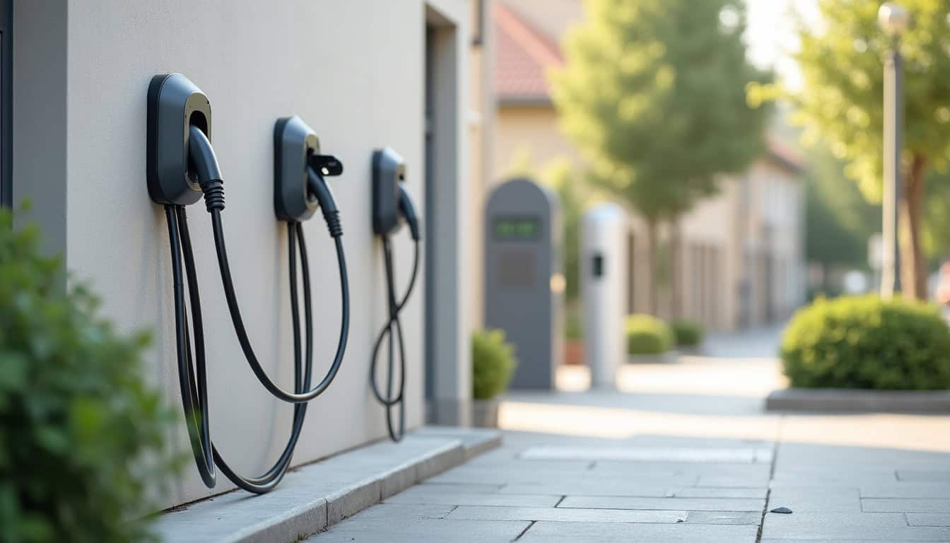 Différents types de bornes de recharge électrique installées à Henrichemont