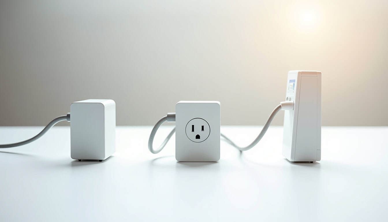 Différents types de bornes de recharge électrique installées à Portieux: wallbox, prise renforcée et borne connectée
