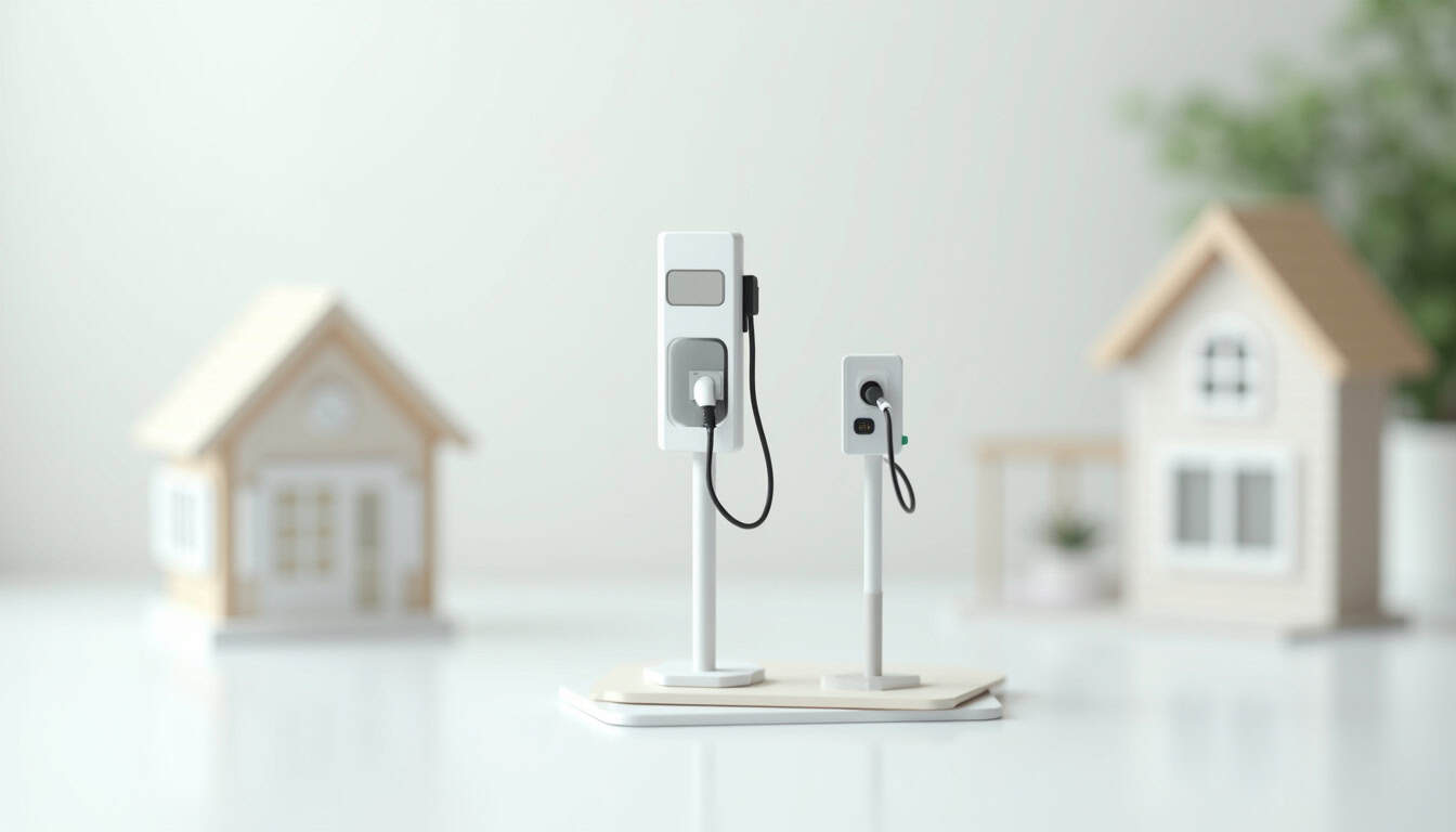 Différents types de bornes de recharge électrique installées à proximité d