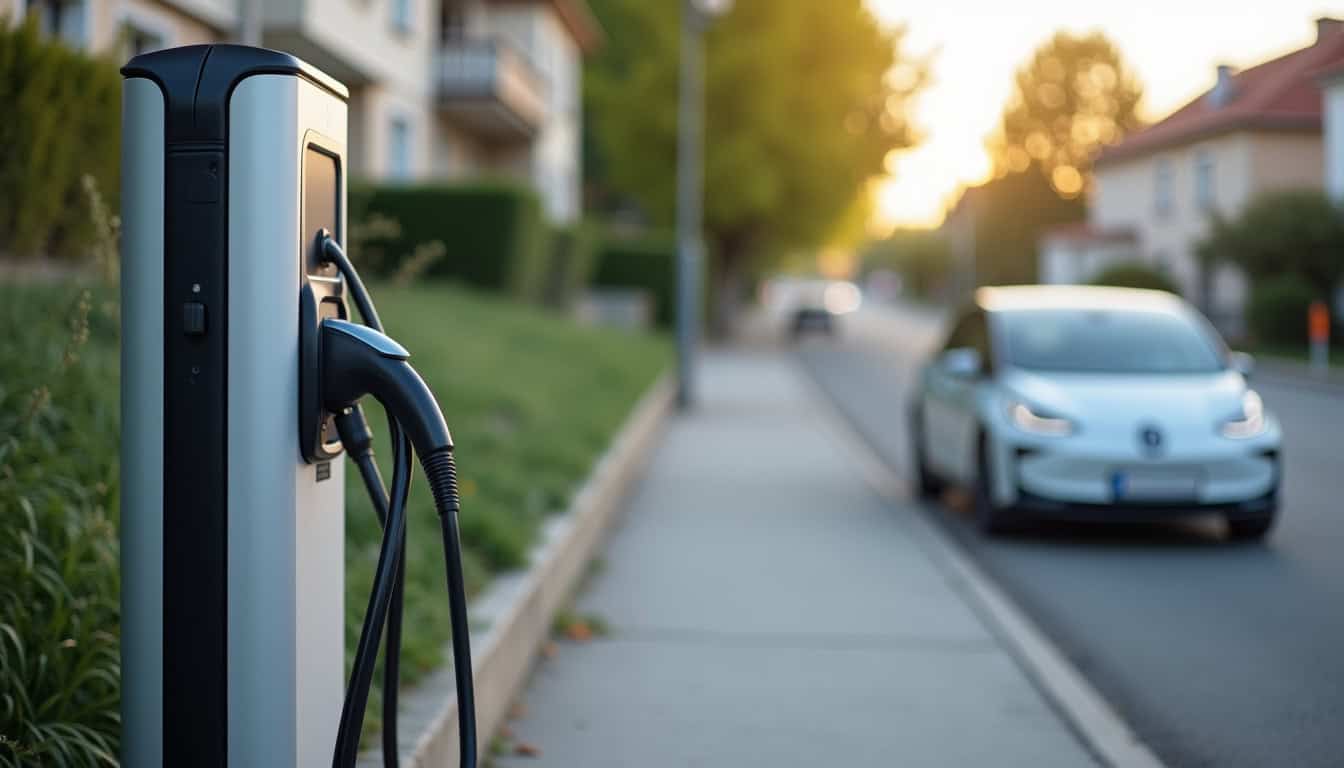 Différents types de bornes de recharge électrique installées à Réau
