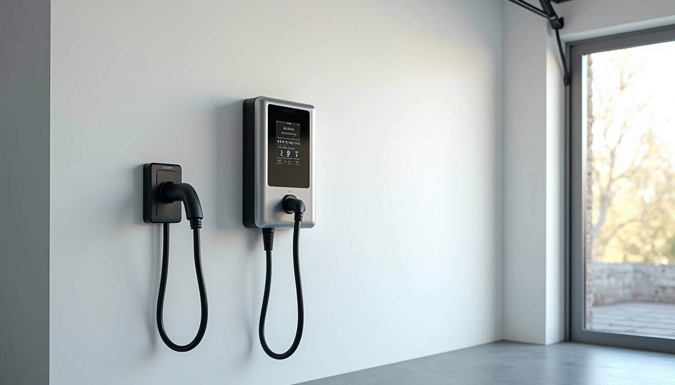 Différents types de bornes de recharge murales et prises renforcées installées à Dabo