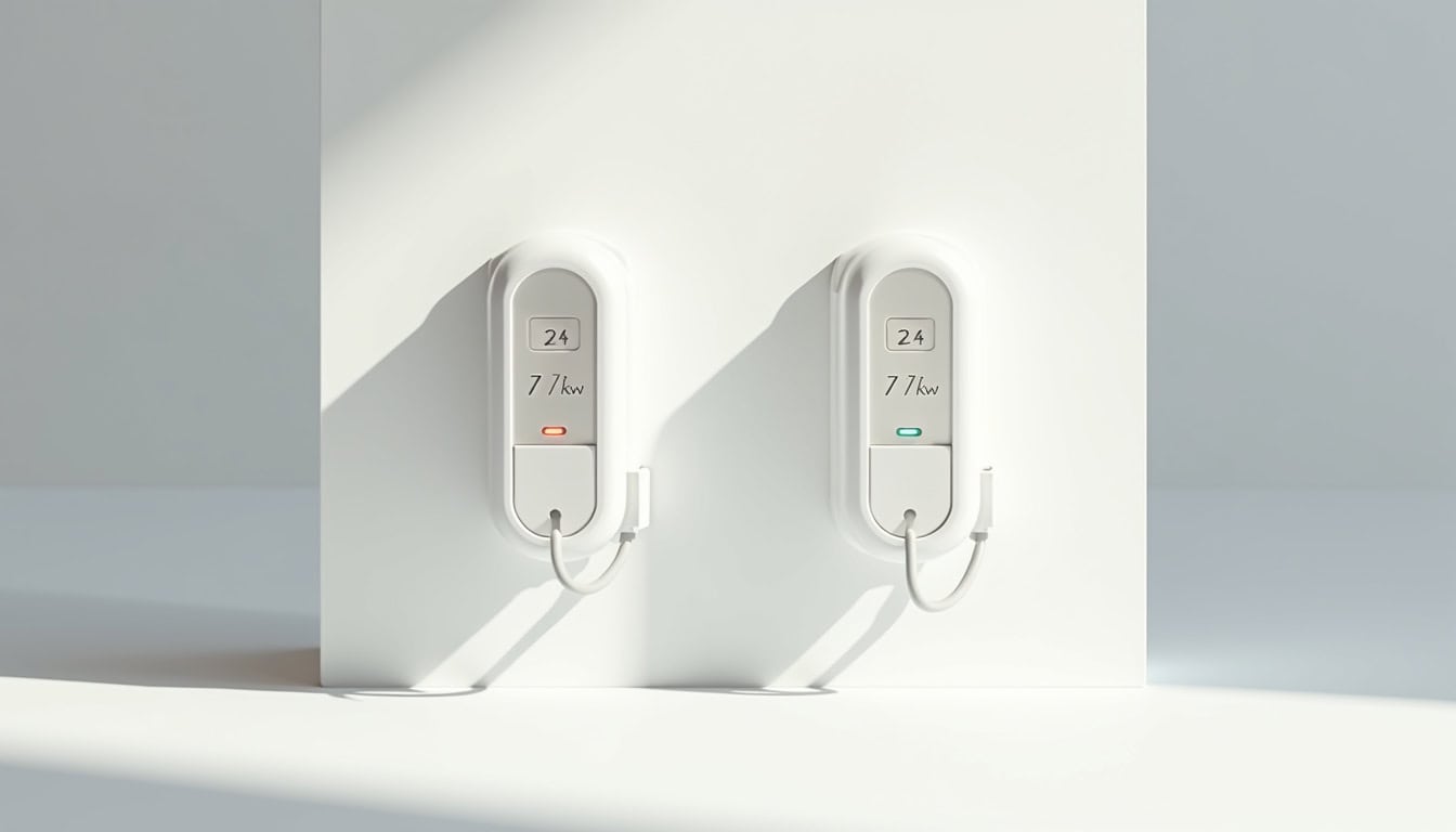 Différents types de bornes de recharge murales et prises renforcées