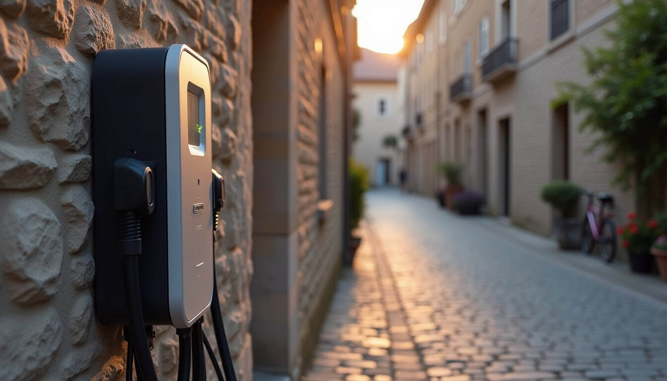 Différents types de bornes de recharge pour véhicule électrique installées à Lée