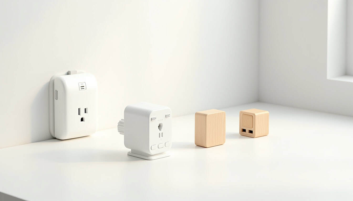Différents types de bornes de recharge pour véhicules électriques, illustrés avec une prise renforcée, une wallbox murale et une borne double