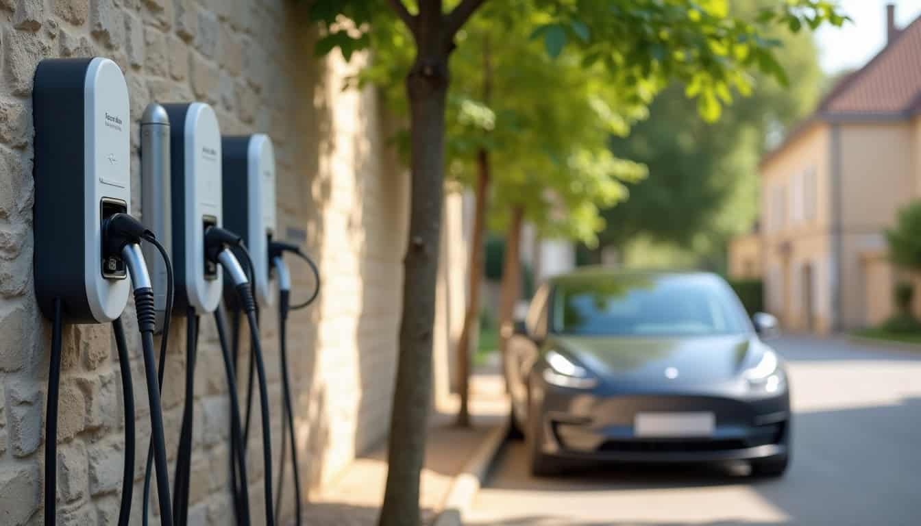 Différents types de bornes de recharge pour véhicules électriques installées à Allaire