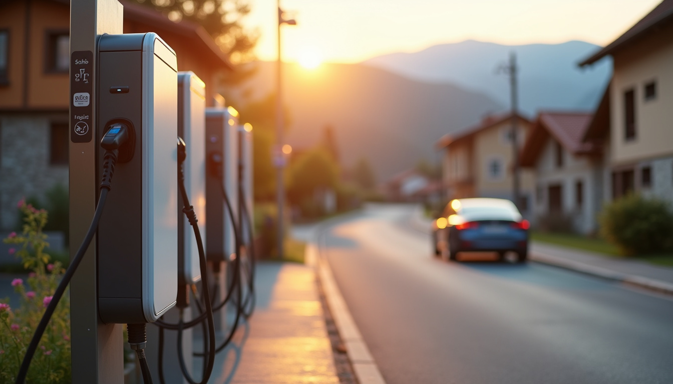 Différents types de bornes de recharge pour véhicules électriques installées à Nangy