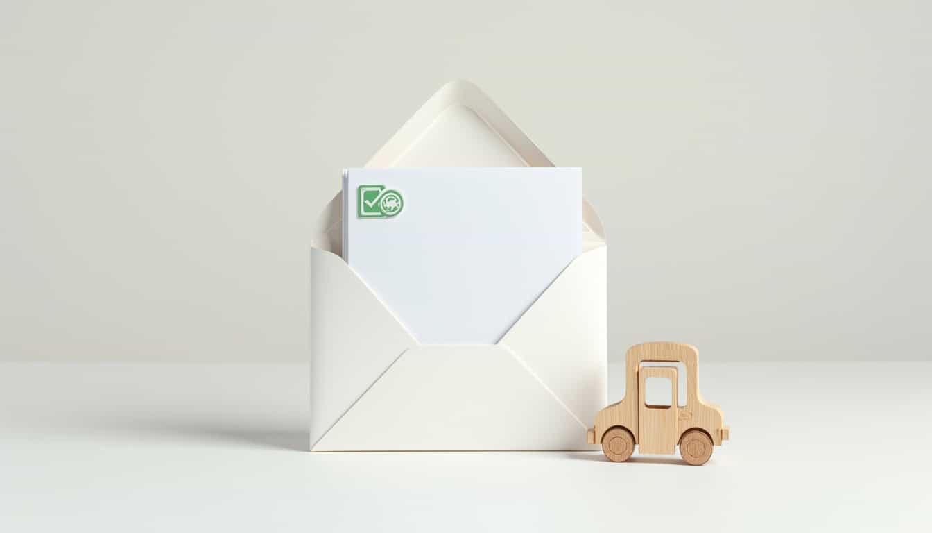 Document et enveloppe illustrant les aides financières pour l