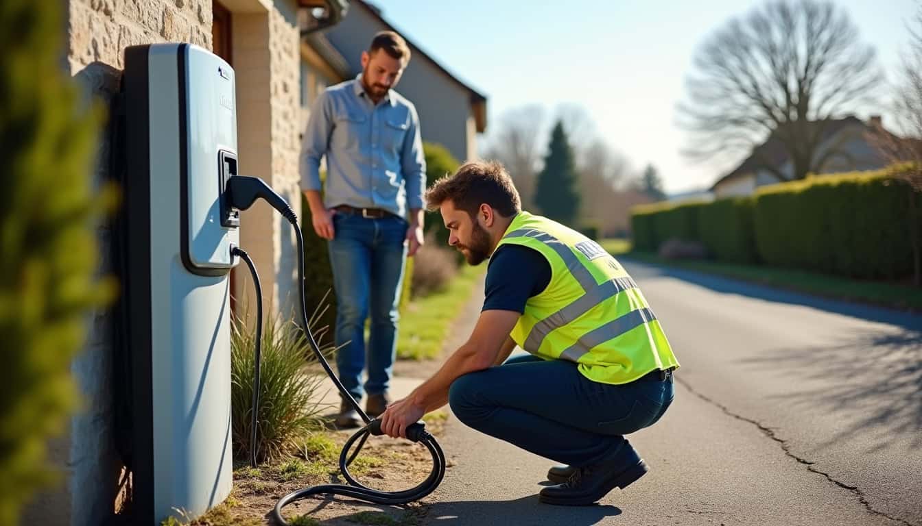 Échange entre un propriétaire et un installateur certifié IRVE