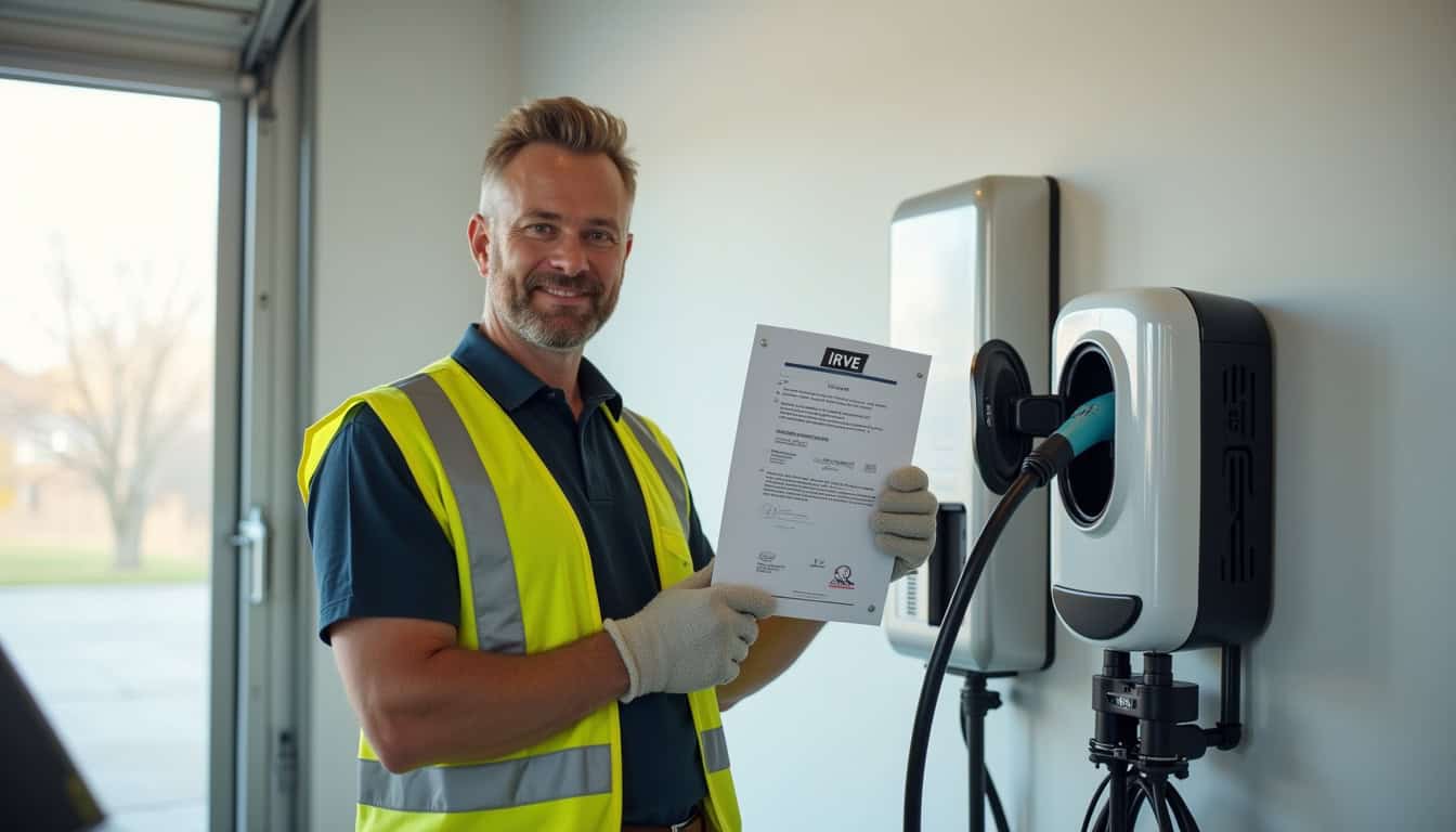 Électricien certifié IRVE lors d