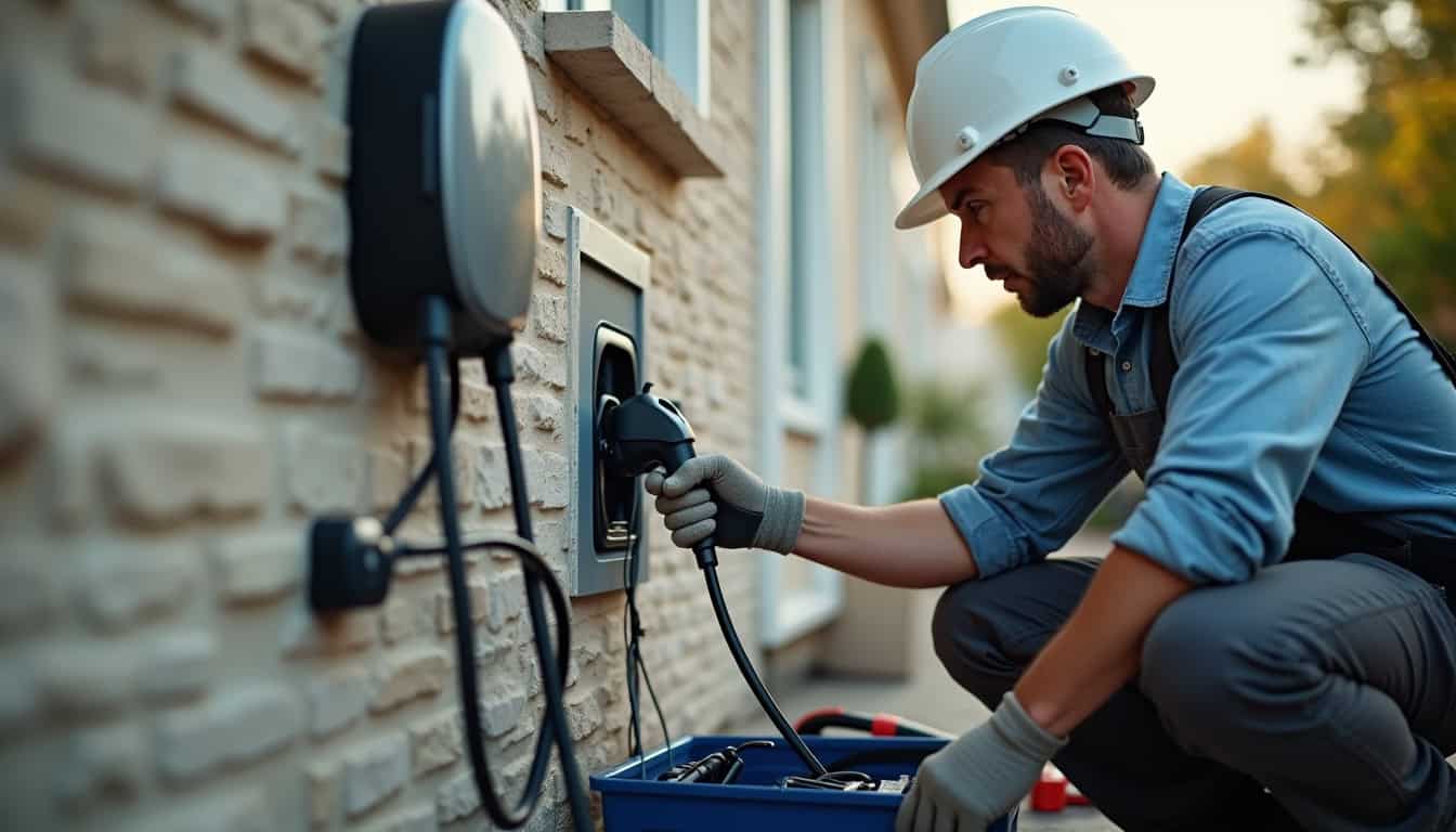 Électricien en intervention pour l