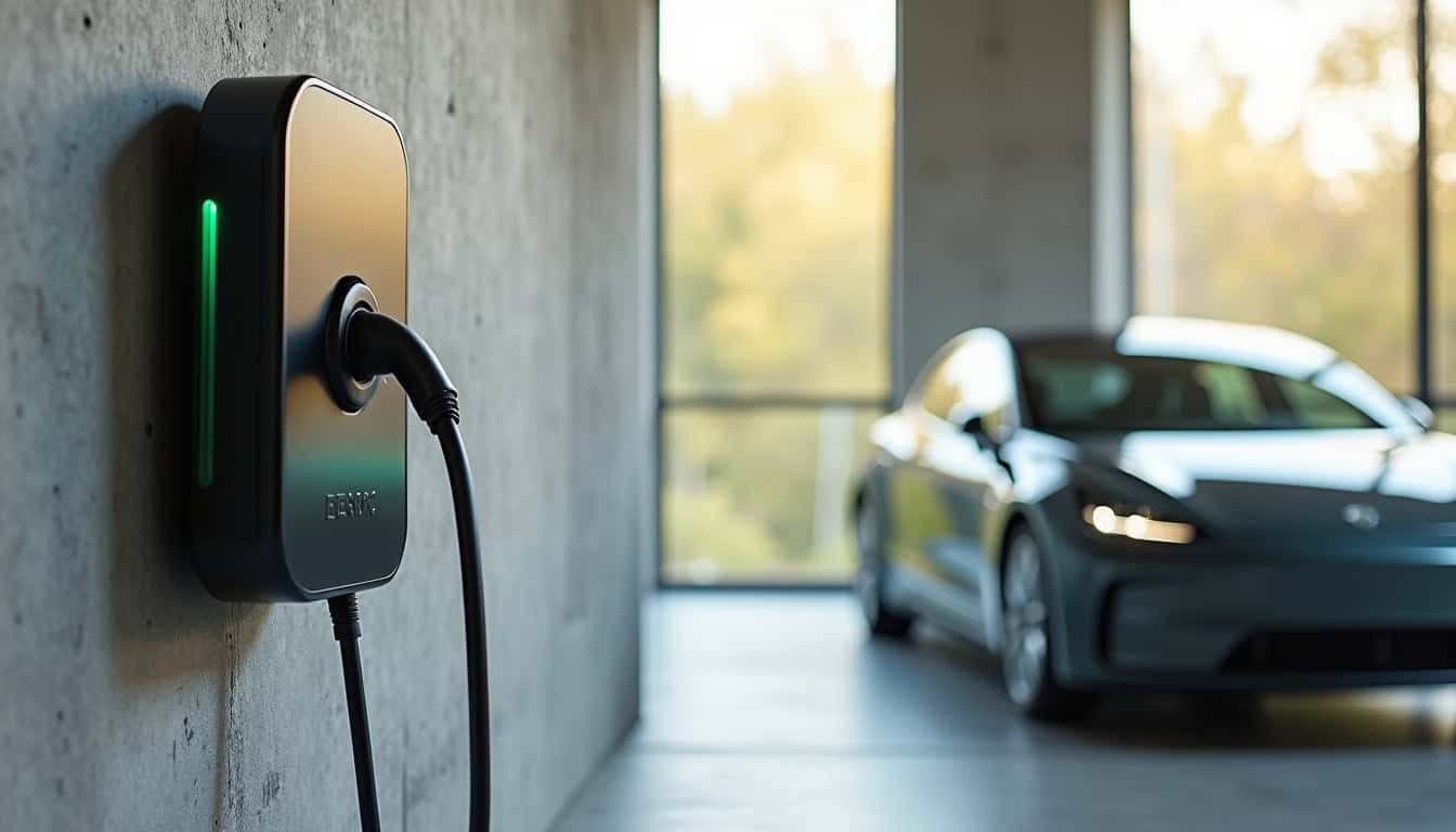 Emplacement idéal d'une borne de recharge électrique dans un garage privé à Villars-les-Dombes